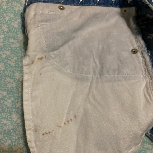 💙 Vintage Express Embroidered High Waist Cotton Jean Shorts, Size: 5/6 - Picture 8 of 9
